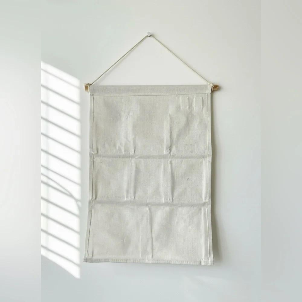 Pink and White Hanging Wall Organizer